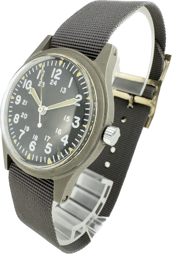 Vintage 1982 Hamilton Military GG-W-113 17 Jewel Men's Mechanical Wristwatch 649