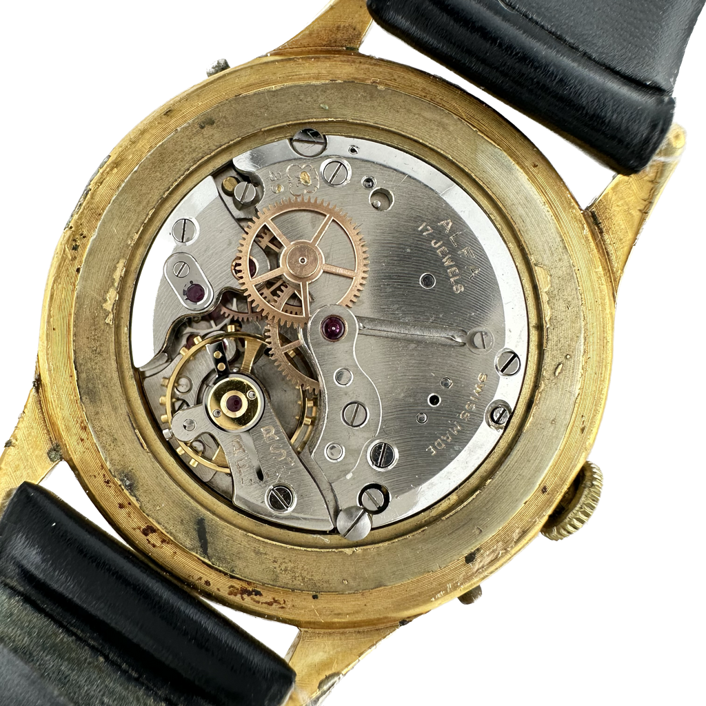 Vintage Alfa Men's Mechanical Wristwatch Valjoux 89 Triple Vintage Alfa Men's Mechanical Wristwatch Valjoux 89 Triple