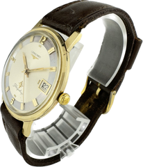 Vintage Longines Flagship Mens Mechanical Wristwatch 10k Gold