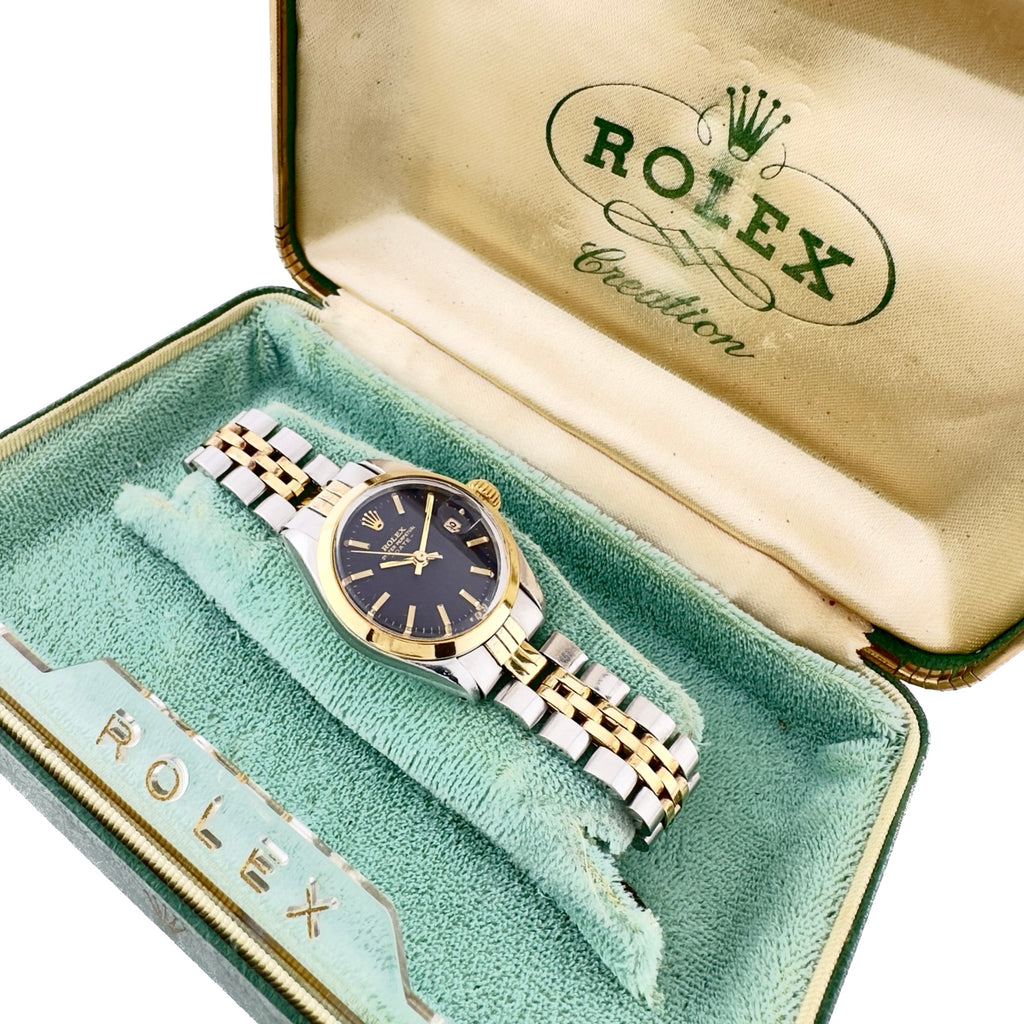 Vintage 1973 Rolex Ref. 6916 Two Tone Women Automatic Wristwatch 14k&Steel w Box