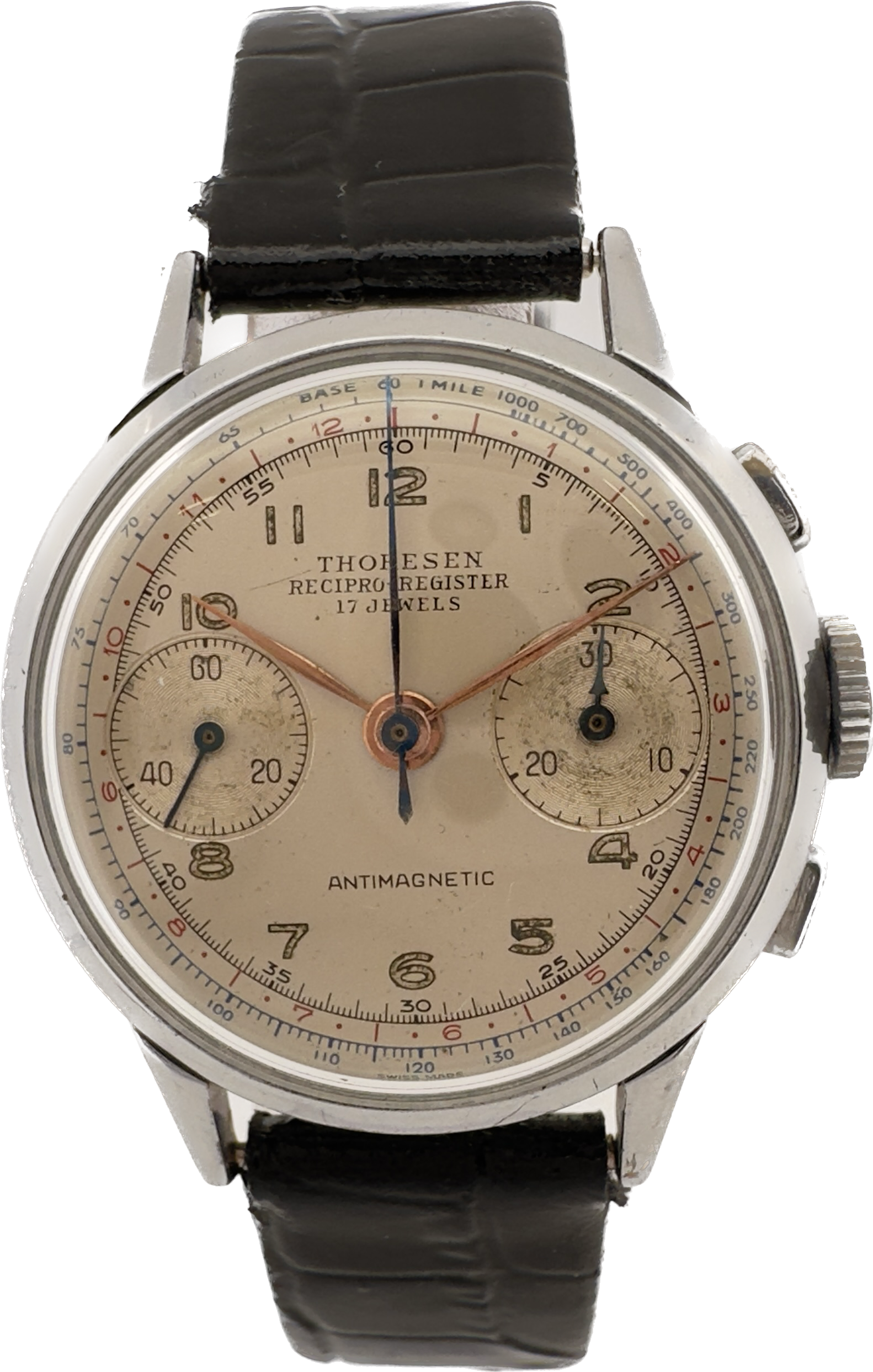 Hotsell ZC Vintage Thoresen Recipro-Register 17 Jewel Chronograph Watch Runs