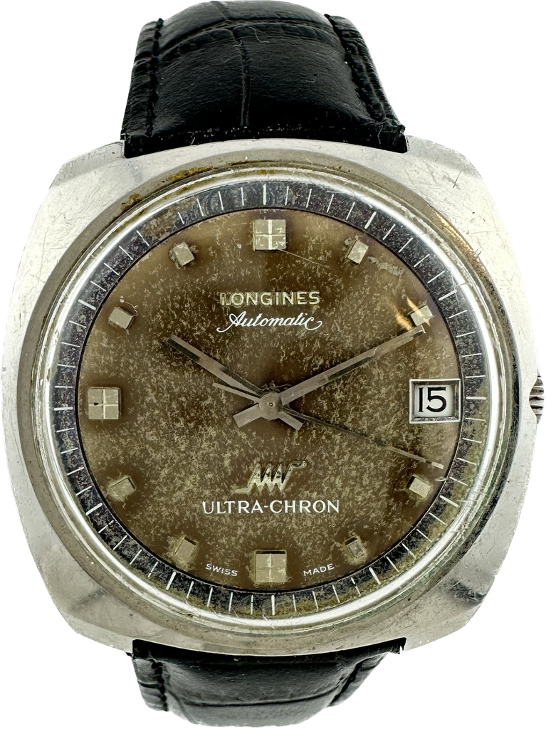 Vintage Longines Ultra-Chron 17 Jewel Men's Automatic Wristwatch Steel Tropical