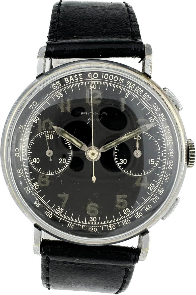 Vintage Rona Sport Military WW2 Men's Chronograph Wristwatch Angelus 215 Runs