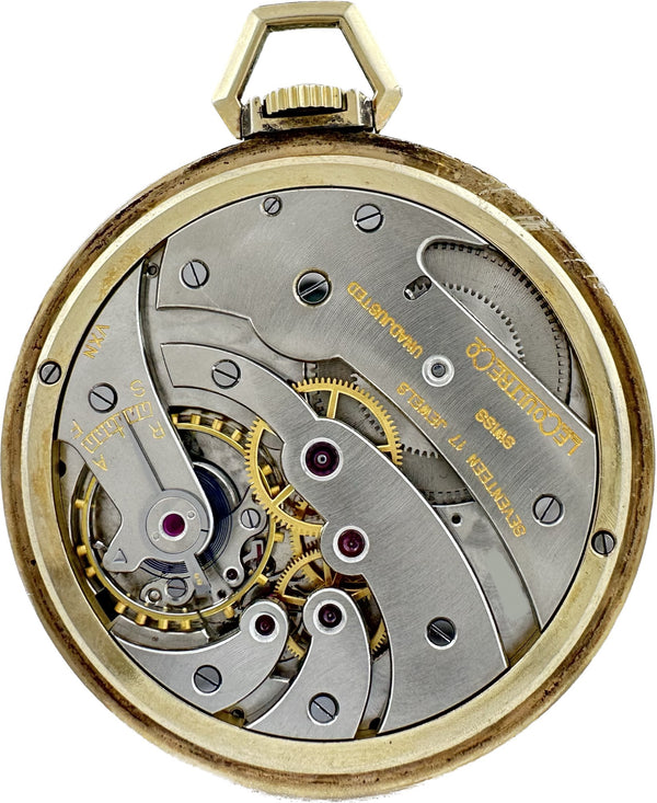 Antique LeCoultre Date Pointer w Day Mechanical Pocket Watch 10k GF Swiss Rare
