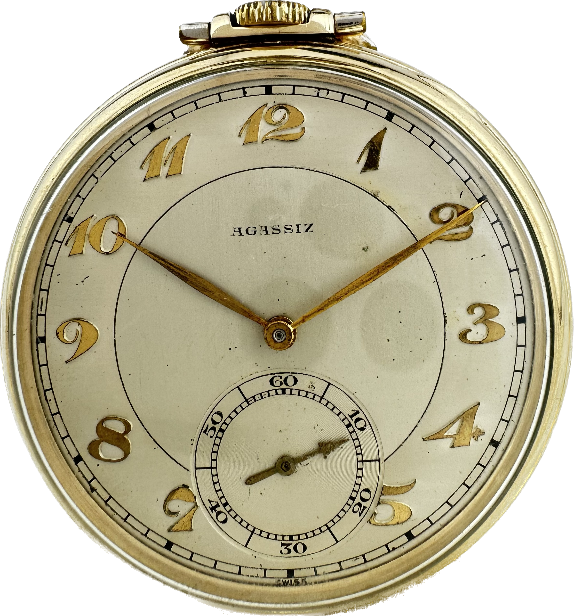 Antique Agassiz Bosun Whistle Mechanical Pocket Watch 24/12 High