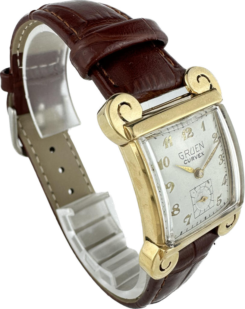 時計 GRUEN CURVEX GOLD Gruen Curvex Precision 14 k Yellow Gold 1940s - Gisbert A. Joseph