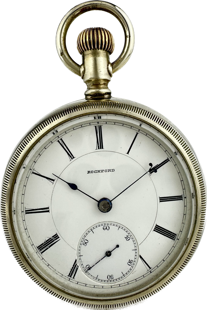 Antique 18Size Rockford Mechanical Pocket Watch Grade 61 Rare 150 Produced Total