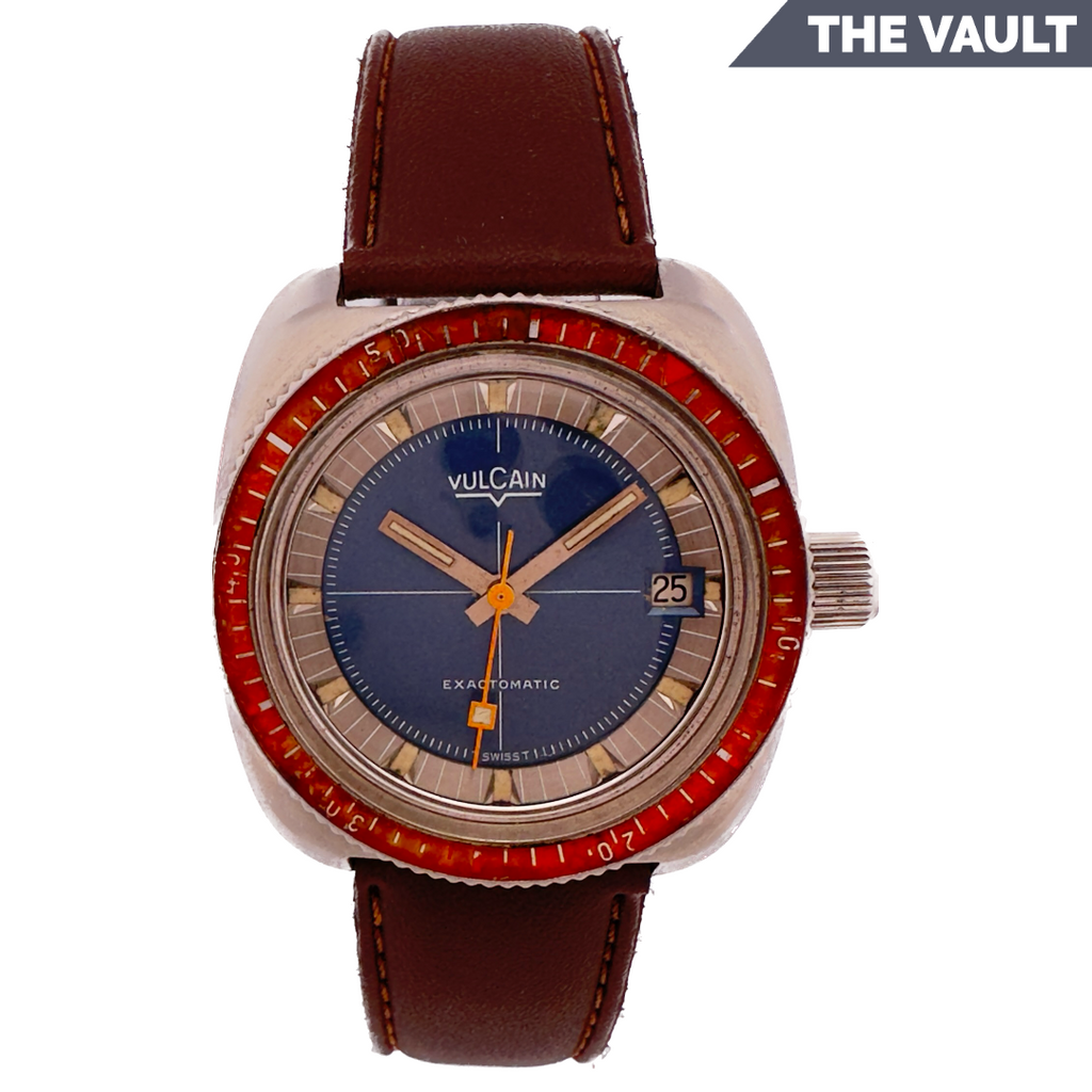 Vintage Vulcain Revue Exactomatic Diver T5626A Men's Automatic Wristwatch Steel