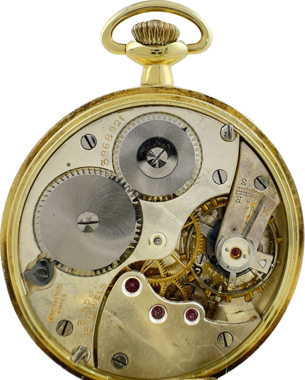 Antique Longines Shreve Crump & Low 15 Jewel Manual Pocket Watch 18.79 14k Gold